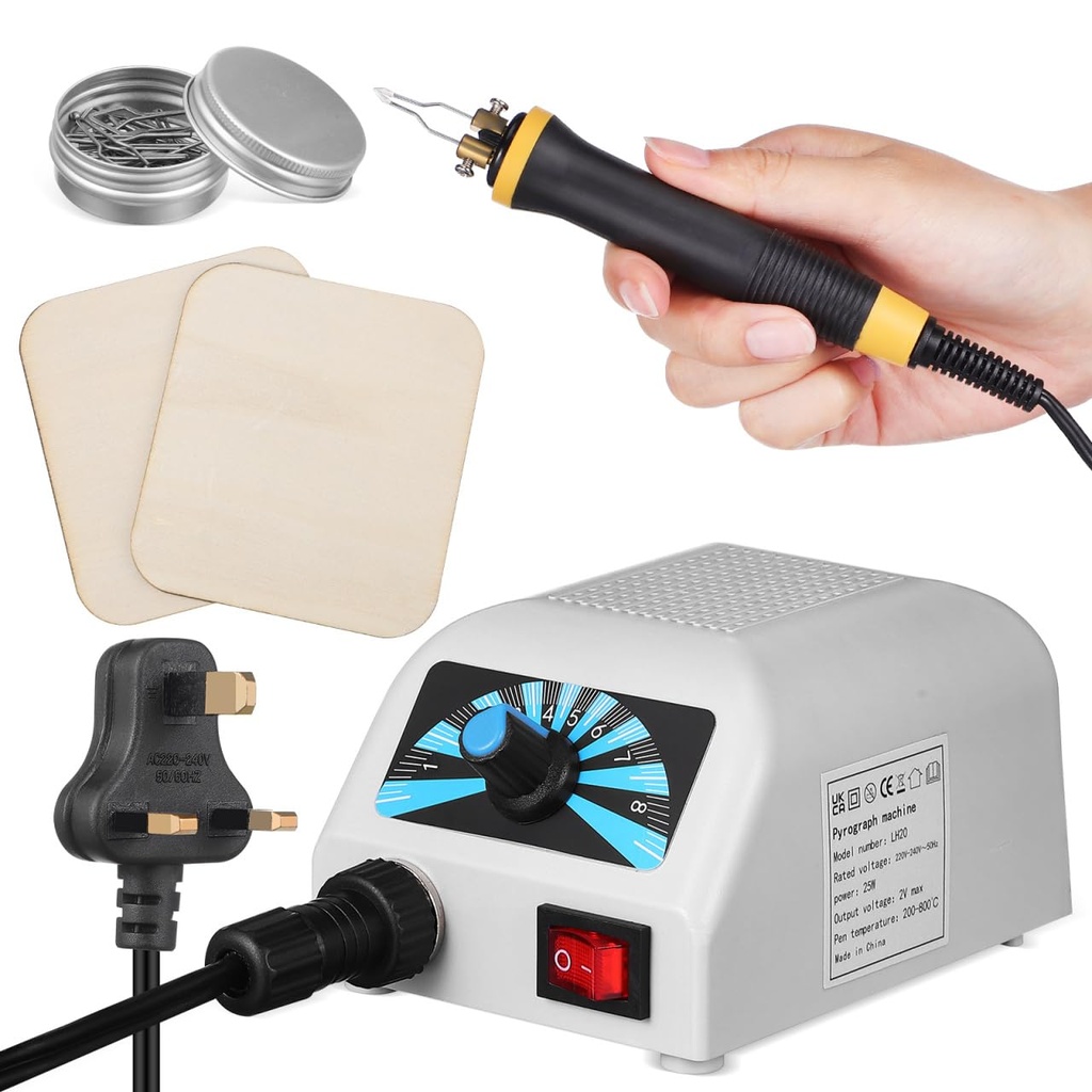 UKCOCO Wood Burning Pen Kit Ã¢Â€Â“ Ergonomic Grip for Precise Engraving Operation