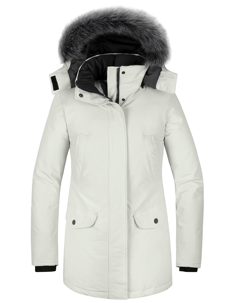 Wantdo Women's Warm Seasonal Outdoor Windproof Cotton Padded Long Thicken Puffer Jacket Park