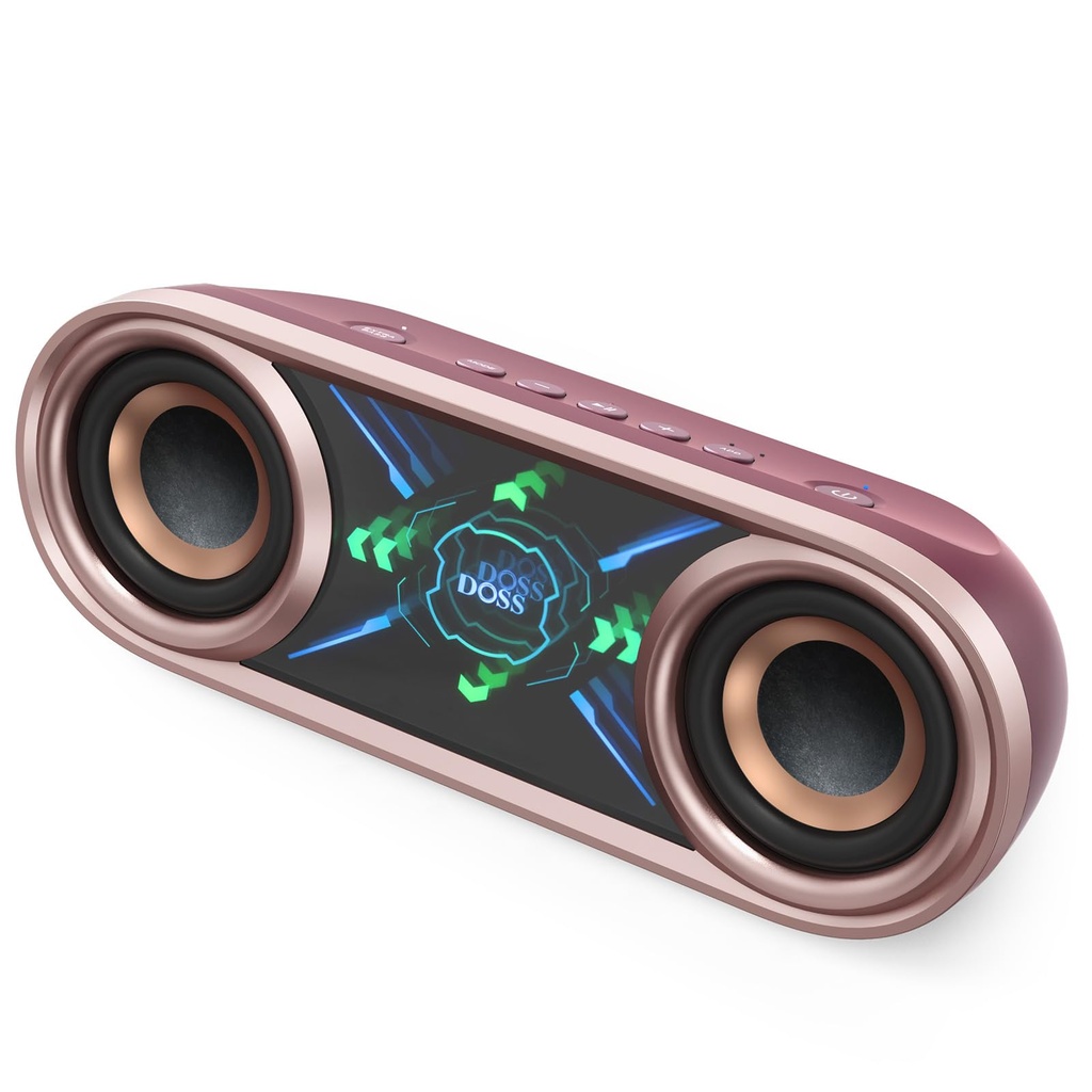 DOSS SoundBox Pro+ P400 Bluetooth Speaker, 50W Stereo Sound, Deep Bass, 26H Playtime, Cool