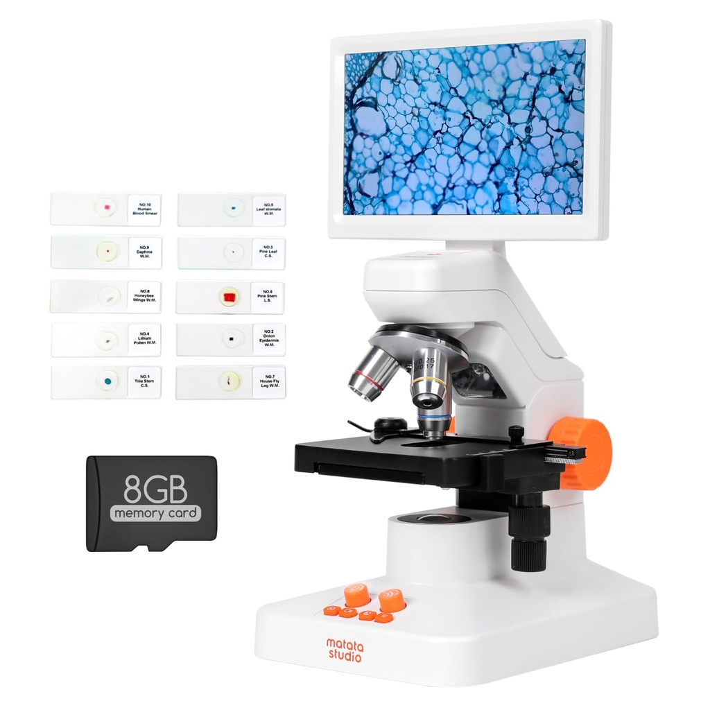 MatataStudio MT3-4 4K Wireless Digital Microscope for Kids Adults 1200X Professional Biology