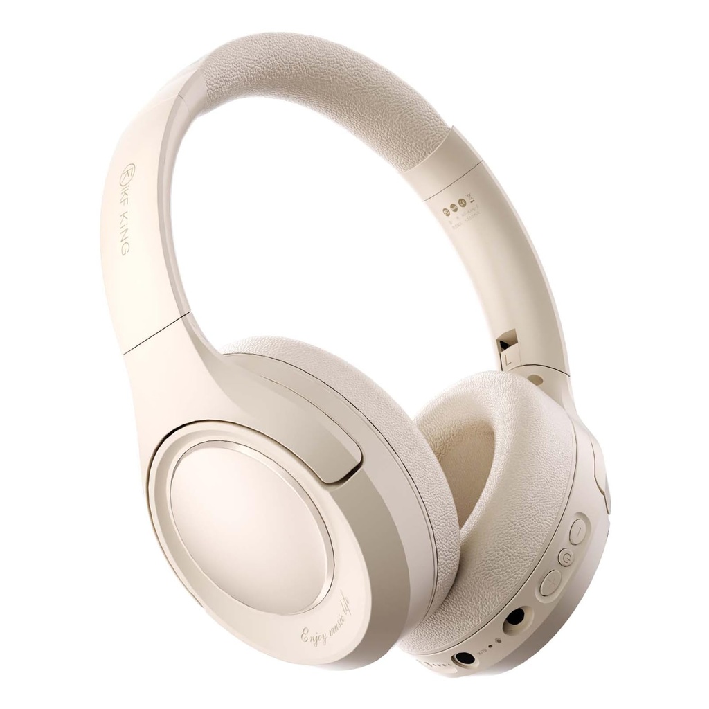 iKF King ANC Over-Ear Wireless Headphones [Active Noise Cancelling, 100H Playtime] with Deep