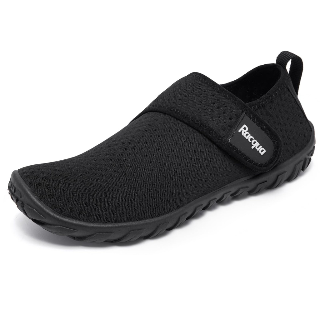 Racqua Water Shoes for Men and Women - Beach Swimming Aqua Socks - Black EU36=UK 3.5
