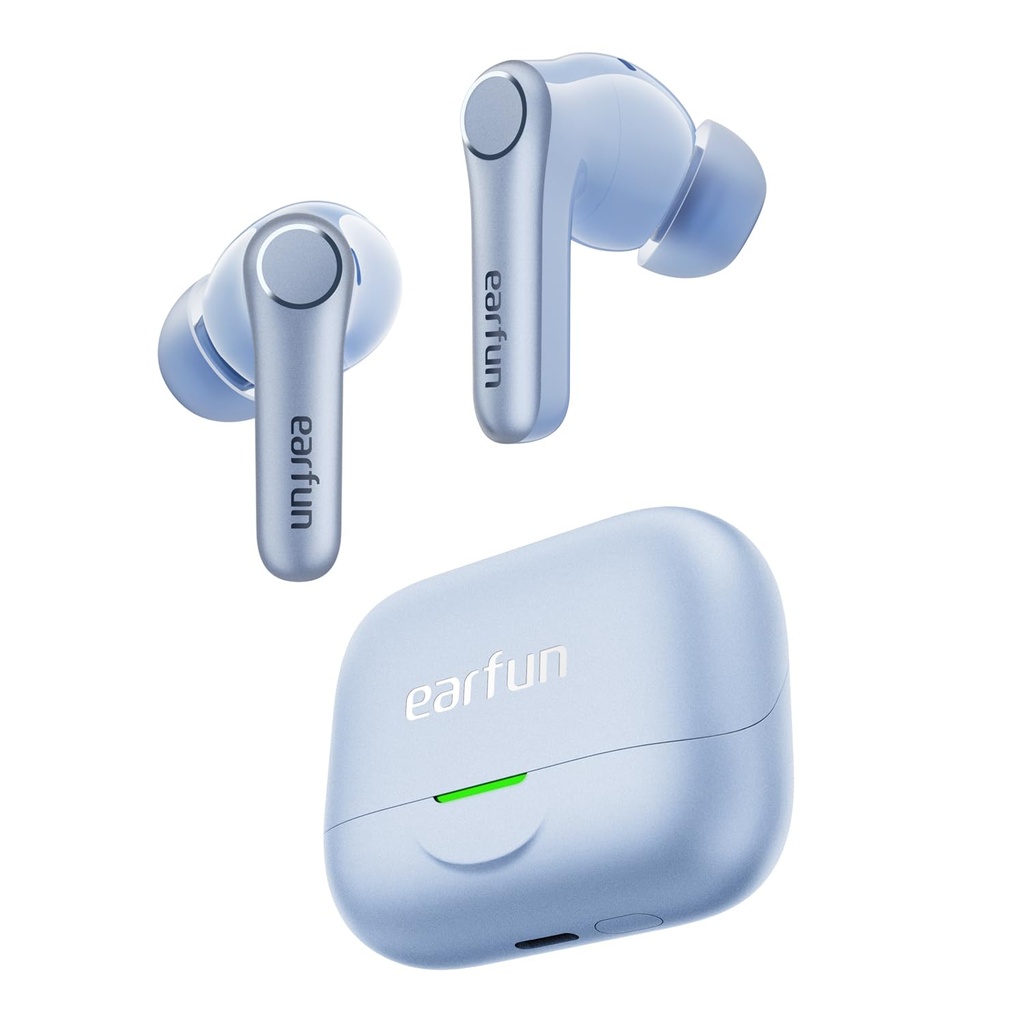 EarFun Pro 4+ Adaptive Noise Cancelling Earbuds, Bluetooth 6.0, Dual Drivers, Qualcomm aptX