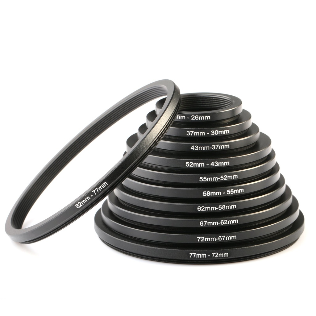 Step-Down Rings,K&F CONCEPT 11PCS Metal Lens Step Down Filter Rings Adapters 82 77 72 67 62