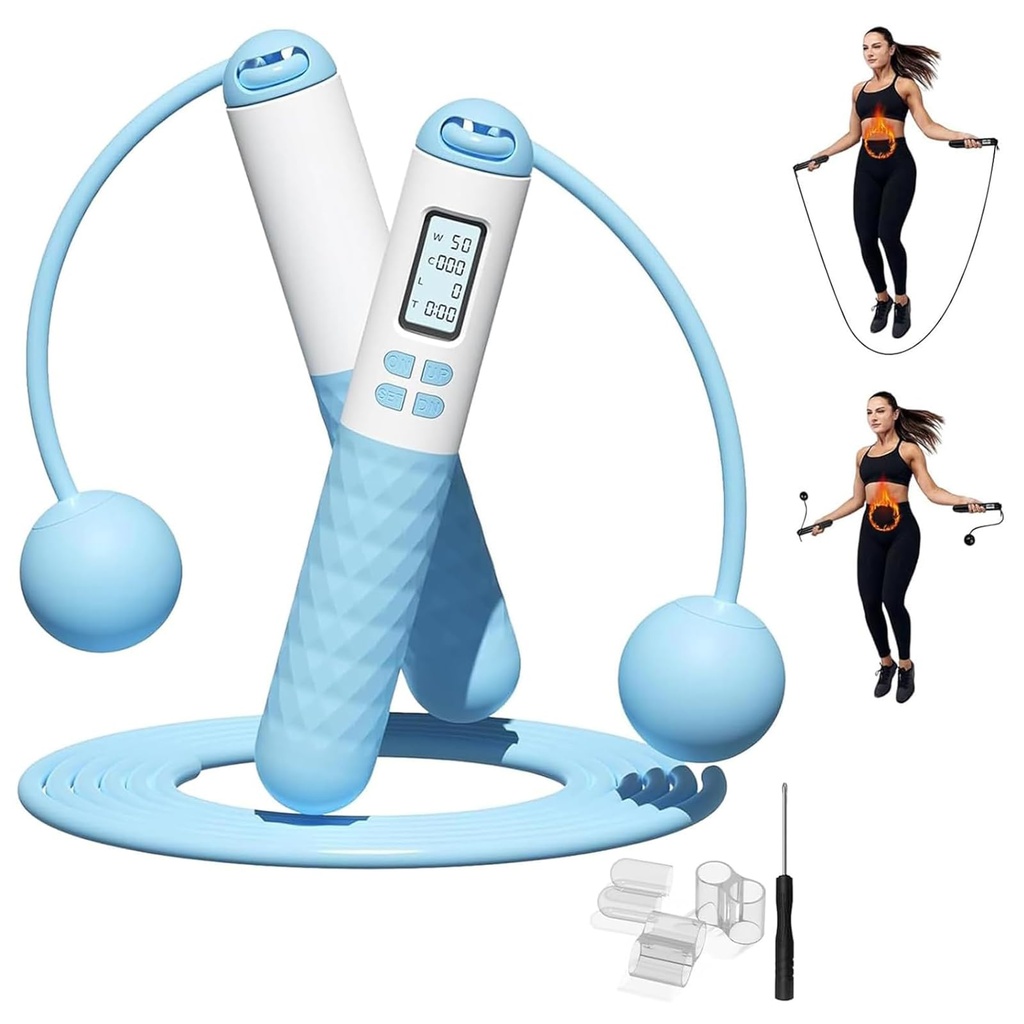 Cordless Skipping Ropes for Adults, Ropeless Skipping Rope with Counter,Smart Digital Gravi