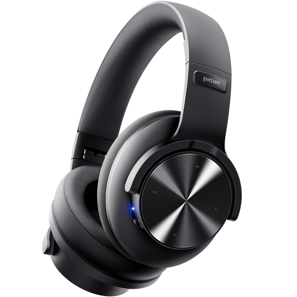 Picun B8 120 Hours Playtime Bluetooth Headphones, Wireless Bluetooth with 3 EQ Modes, Low 