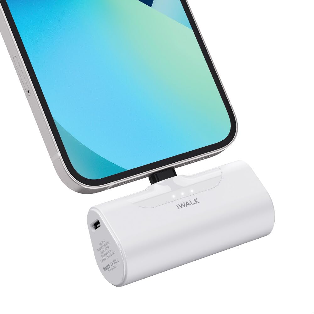 iWALK Mini Portable Charger 4500mAh Ultra-Compact Power Bank Small and Cute Battery Pack Com