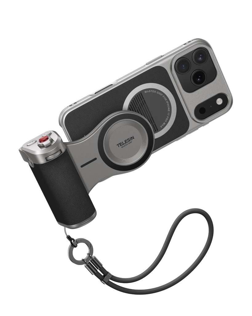 TELESIN Master Grip Kit for iPhone 17 Pro Max Only, Magnetic Phone Camera Grip 