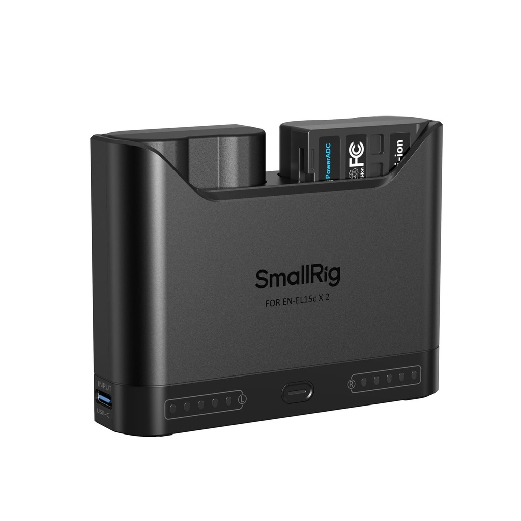 SMALLRIG EN-EL15c Camera Battery Set for Nikon, 22.5W Dual Slot Charger, 1940mAh Batteries,