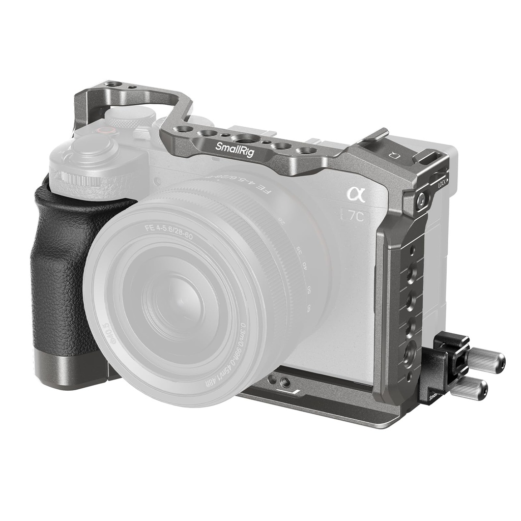 SMALLRIG HawkLock Quick Release Camera Cage Kit for Sony A7C II/ A7CR with Integrated Silic