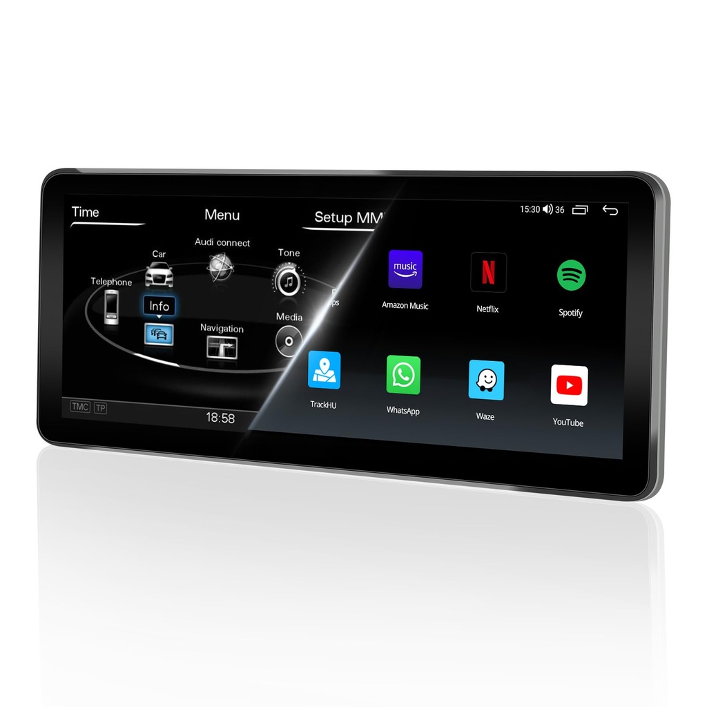 ATOTO 12.3" Car Stereo with Wireless CarPlay & Android Auto Compatible with Audi A4/A5 B8
