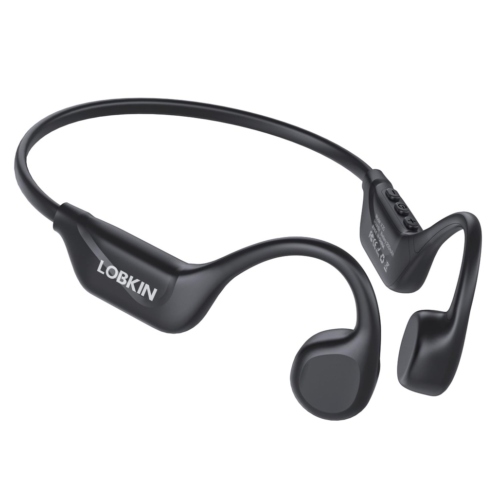 LOBKIN Bone Conduction Headphones Bluetooth 5.4, Open Ear Headphones Wireless with Mic, IPX