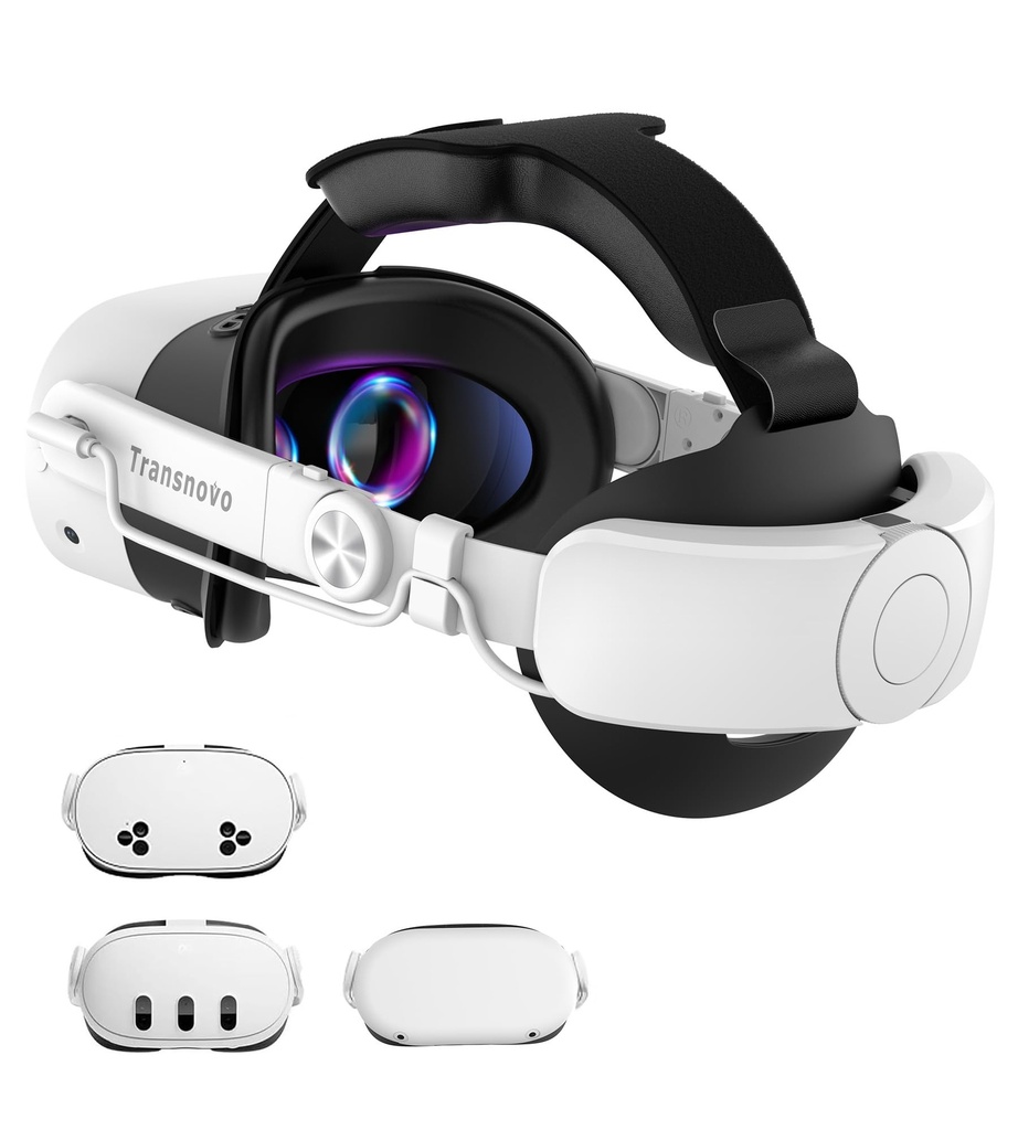 TRANSNOVO 10000mAh Battery Head Strap for Meta Quest 3S/Quest 3/Quest 2 Accessories, Elite