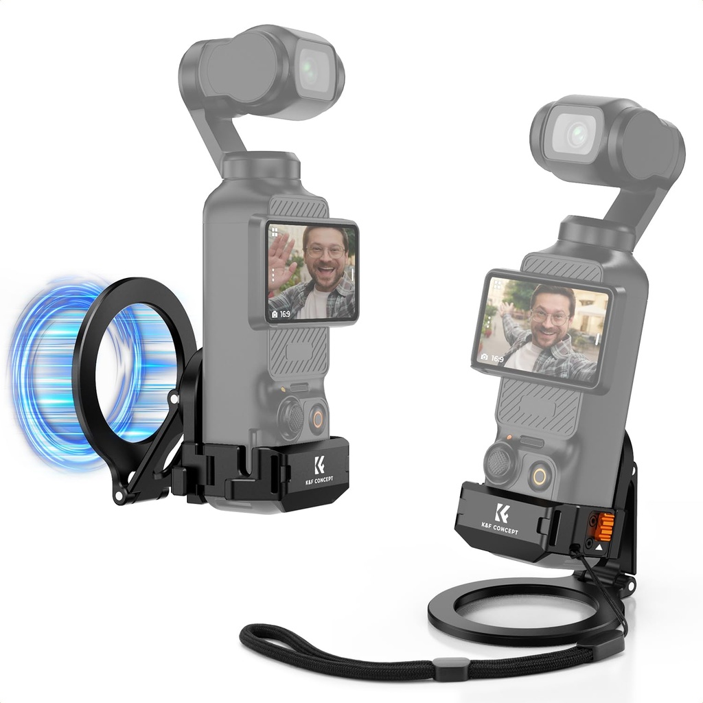 K&F CONCEPT Magnetic Mount Stand Compatible with DJI Osmo Pocket 3, Magsafe Adapter Aluminu