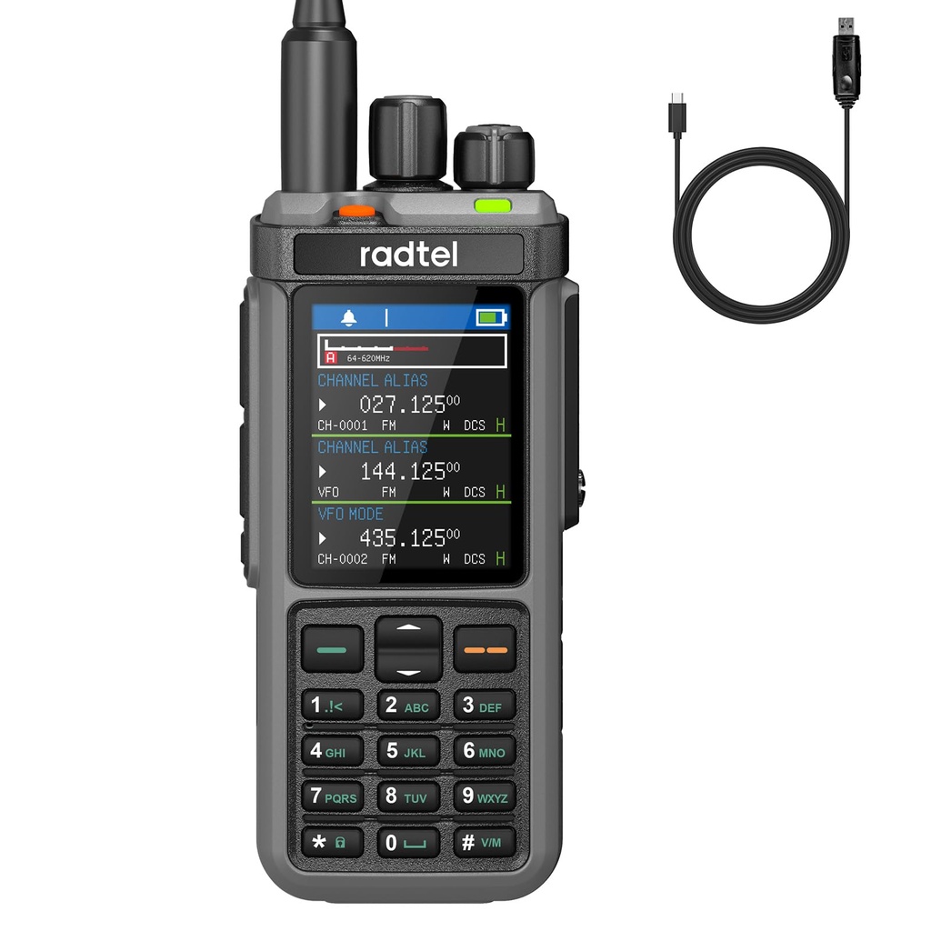 Radtel RT-880 Walkie Talkie 10W Portable Ham Radio 1024 Channels HF CB SSB Rx with Cross-Ba