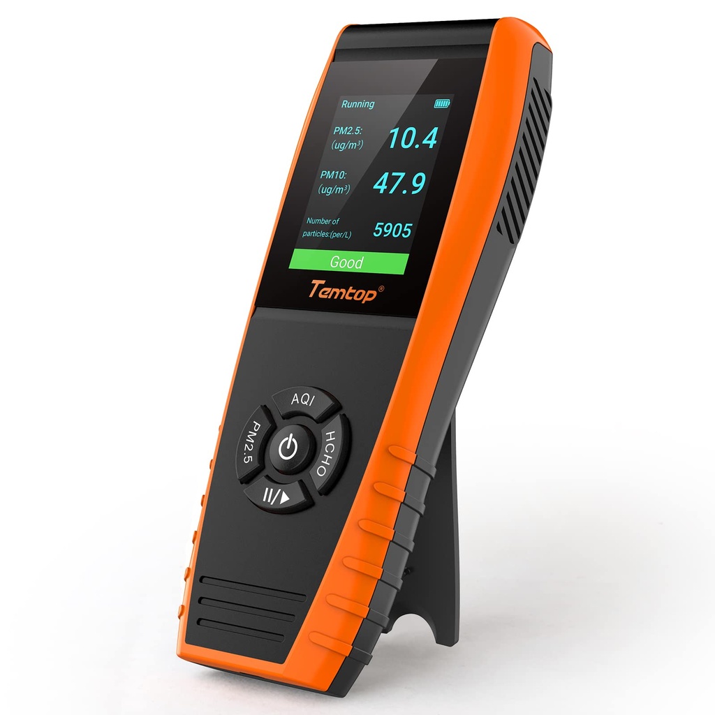 Temtop Air Quality Monitor Detects PM2.5 PM10 Formaldehyde TVOC AQI Temperature Humidity Te