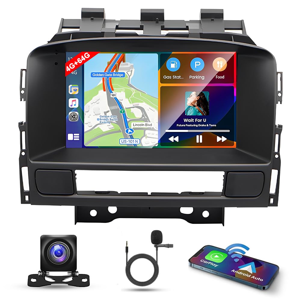 4G+64G Android 14 Car Stereo for Buick Excelle 2010-2014, for Opel Astra J 2011-2012, 7" To