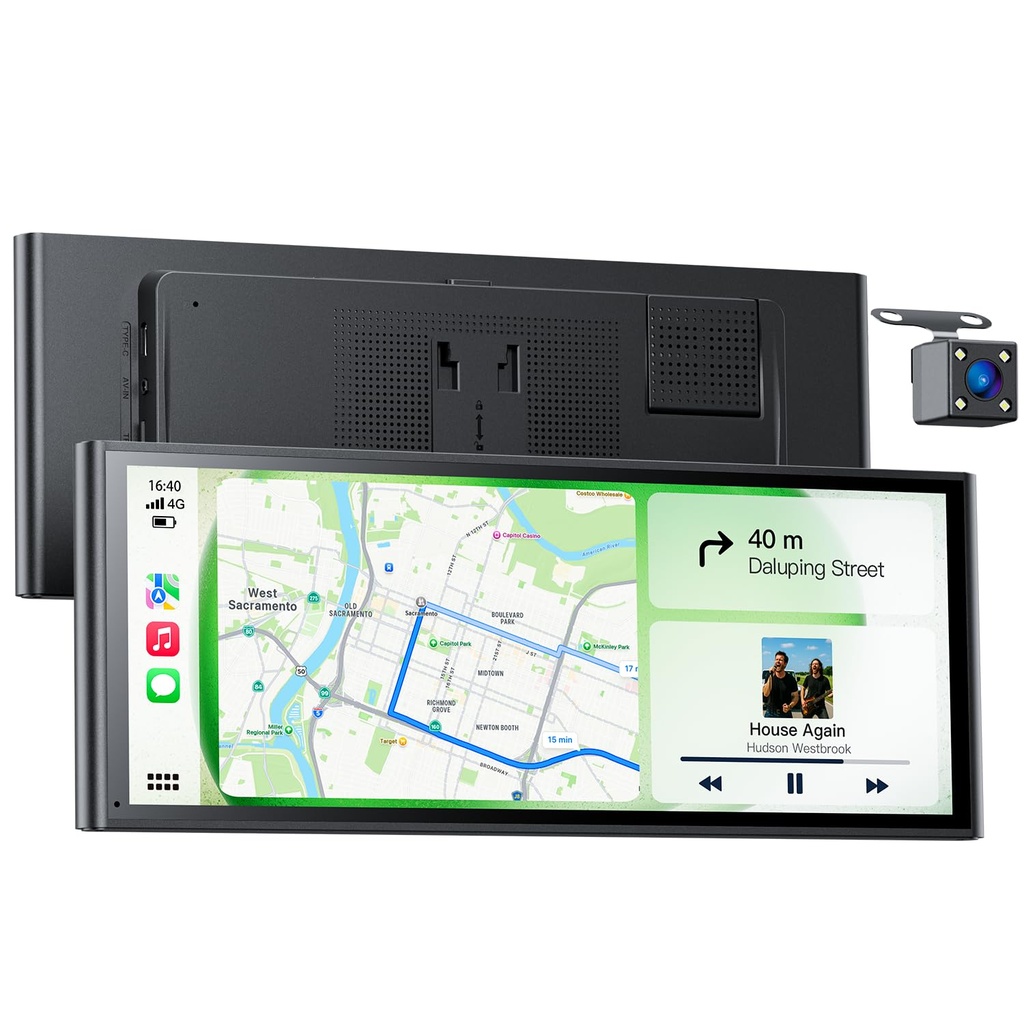 Avaett 9.26" Wireless Car Play Screen for Apple CarPlay & Android Auto, Portable Car Tablet
