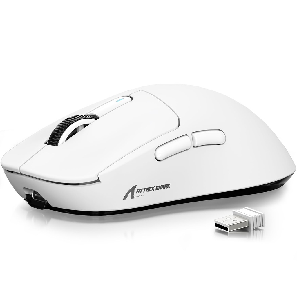 ATTACK SHARK X3 49g SUPERLIGHT Mouse, PixArt PAW3395 Gaming Sensor, BT/2.4G Wireless/Wired G
