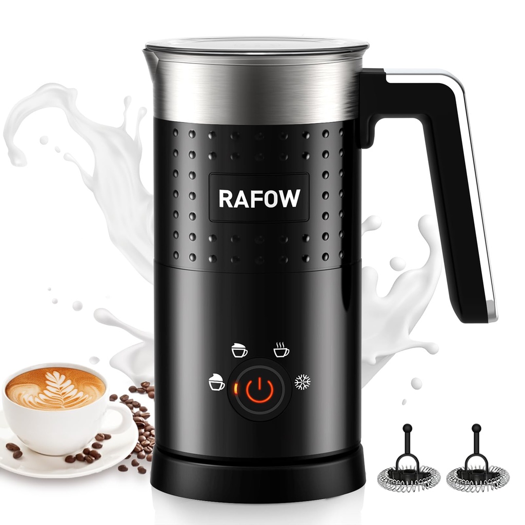 Milk Frother Electric 4 in 1 - Automatic Milk Frothers 300ml Large Capacity Milk Steamer