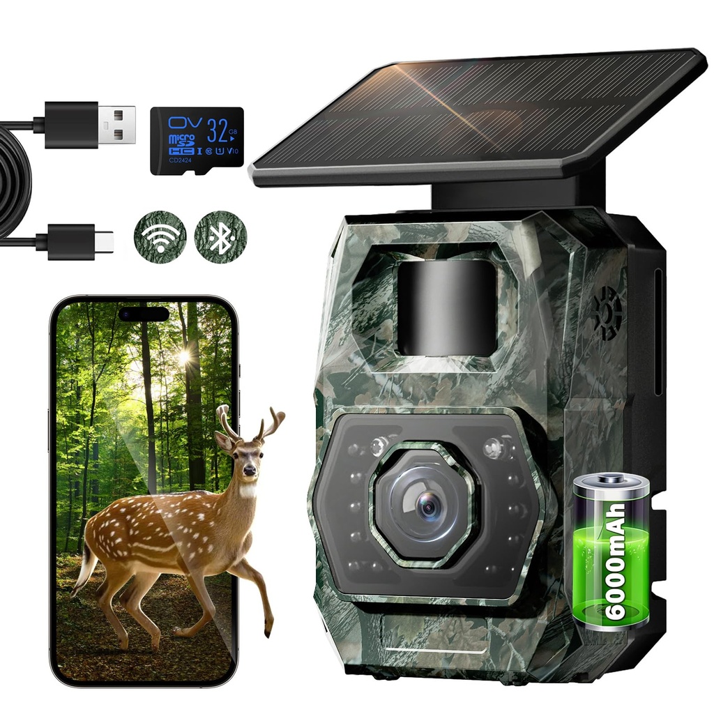 Wildlife Camera Trail Camera WiFi - Wildlife Cameras with Night Vision Motion Activated Wate