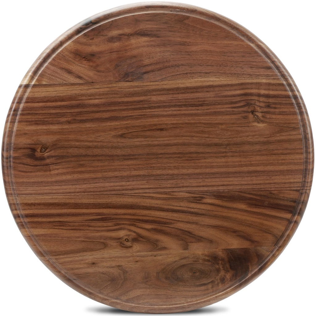 MAGIGO 18 Inches Round Walnut Wood Cutting Board for Kitchen, Wooden Chopping Board 