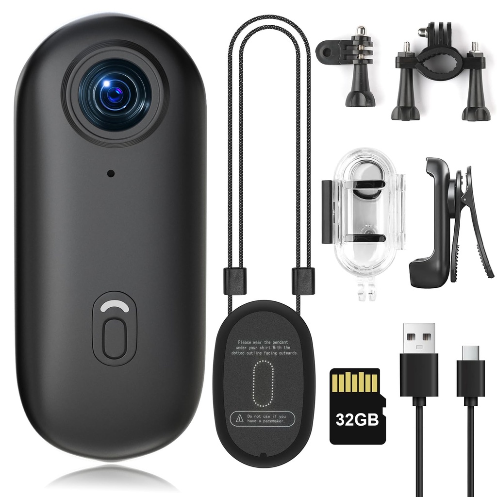 FHD 1080P Thumb Action Camera,POV Cameras Wearable Small Body Camera,Portable Vlogging Hands
