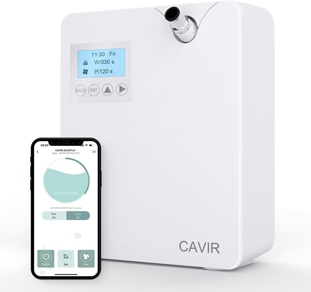 Cavir Smart Scent Air Machine for Home, Wterless Condensation Nebulization, 300 ML Oil 