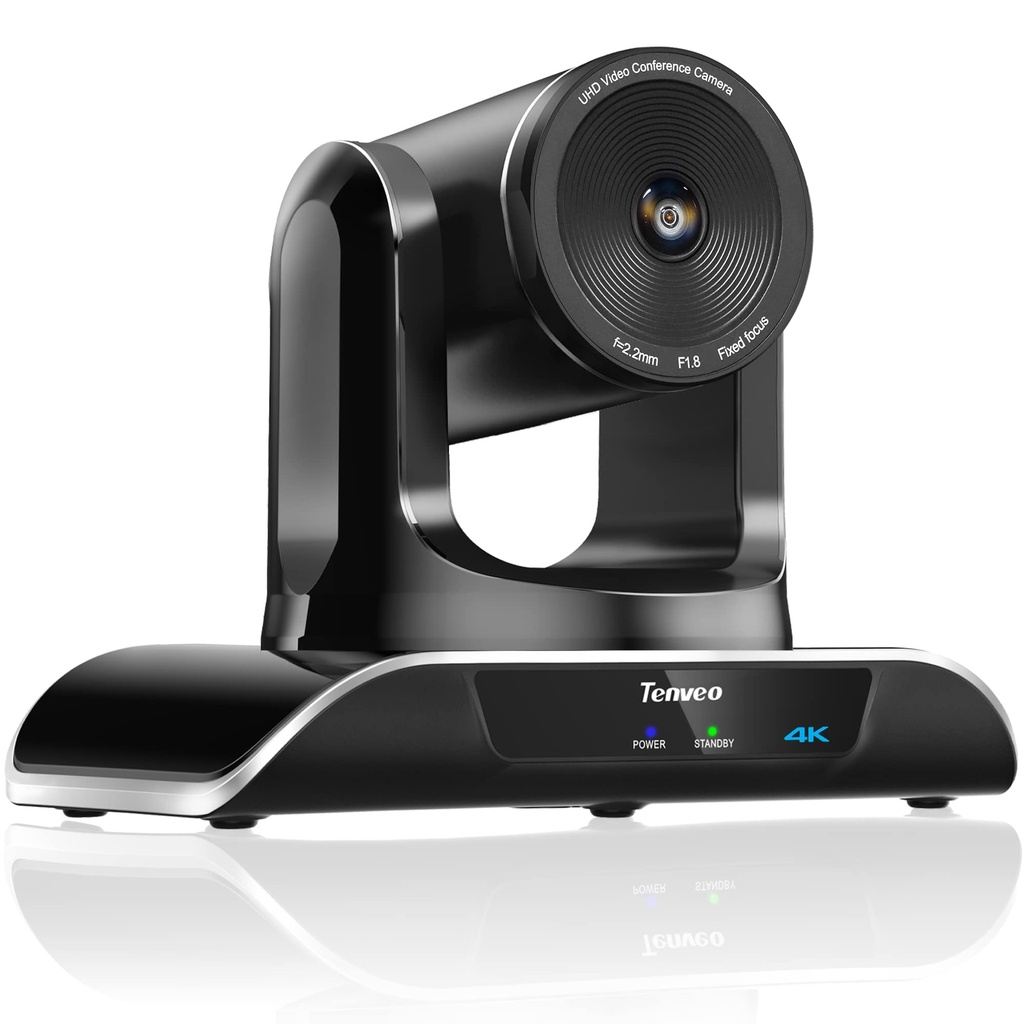 Tenveo 4K PTZ Camera Auto-Tracking AI Gesture Control 5X Digital Zoom Conference Room Camer