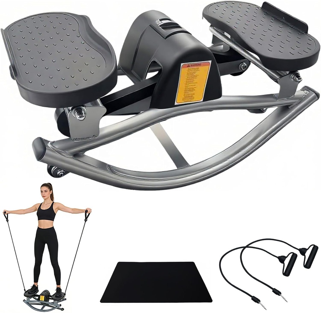 HoldOneLight Lateral Rocking Fitness Stepper Ã”Ã‡Ã´ Side-to-Side Rock Stepper with Digital M