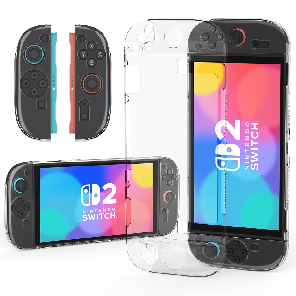 Innovess Protective Case Cover Compatible with Nintendo Switch 2 Ã¢Â€Â“ Clear Grip Cover wi
