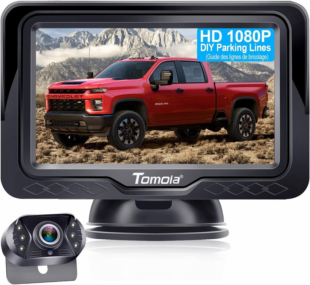 Reversing Camera Ease Setup Plug-Play - Color Clear Image Night Vision DIY Guide Lines HD 1