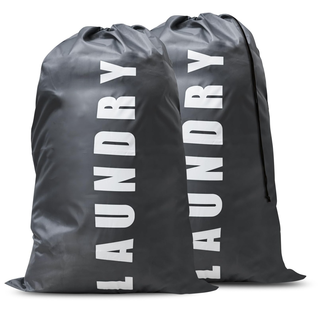 2 Pack Large Travel Laundry Bags - 91x61cm Foldable Oxford Cloth Laundry Storage Bags with D
