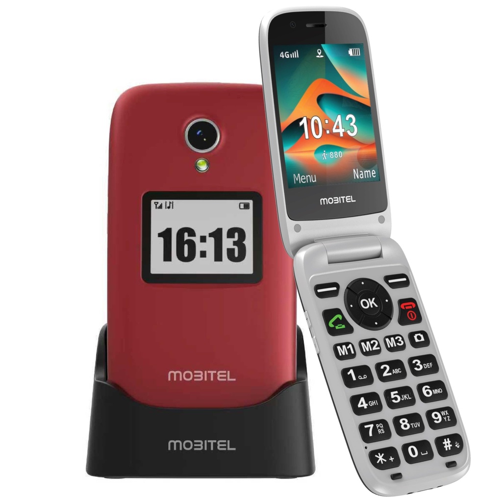 Mobitel 8010 4G Flip Phone for Elderly Big Button Mobile Phone for Seniors SIM Free Unlocked