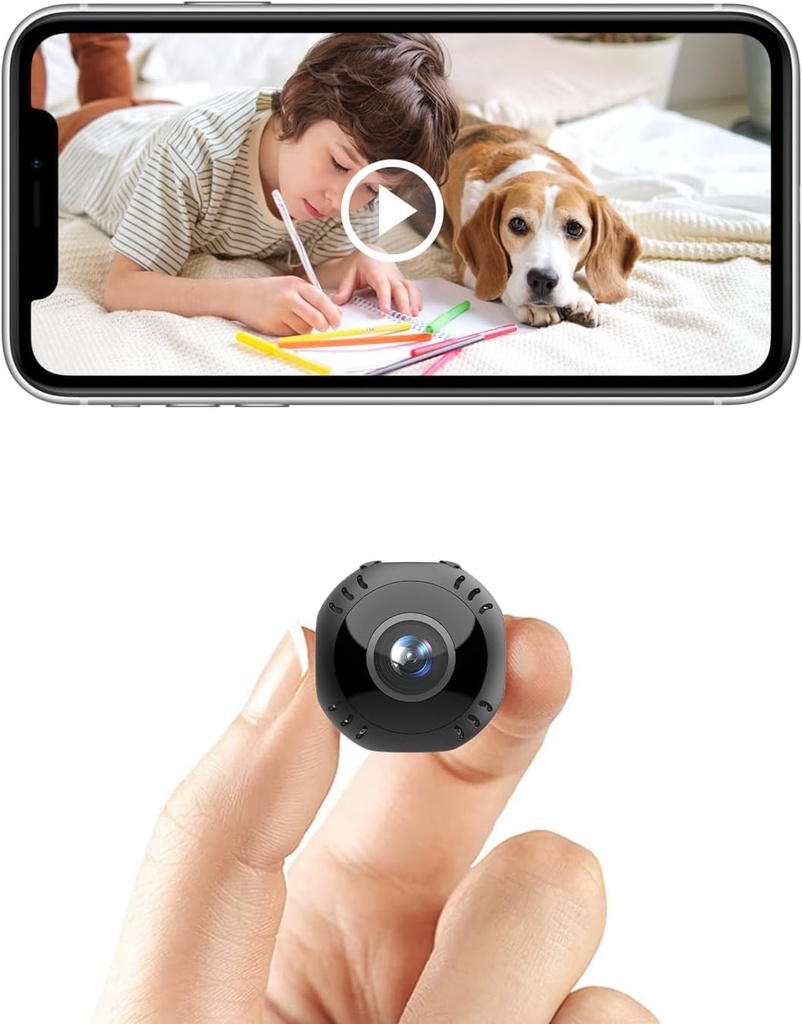 QZT Mini WiFi Camera, Small Magnetic Wireless Security Camera, 4K 1080P HD with 140° Wide