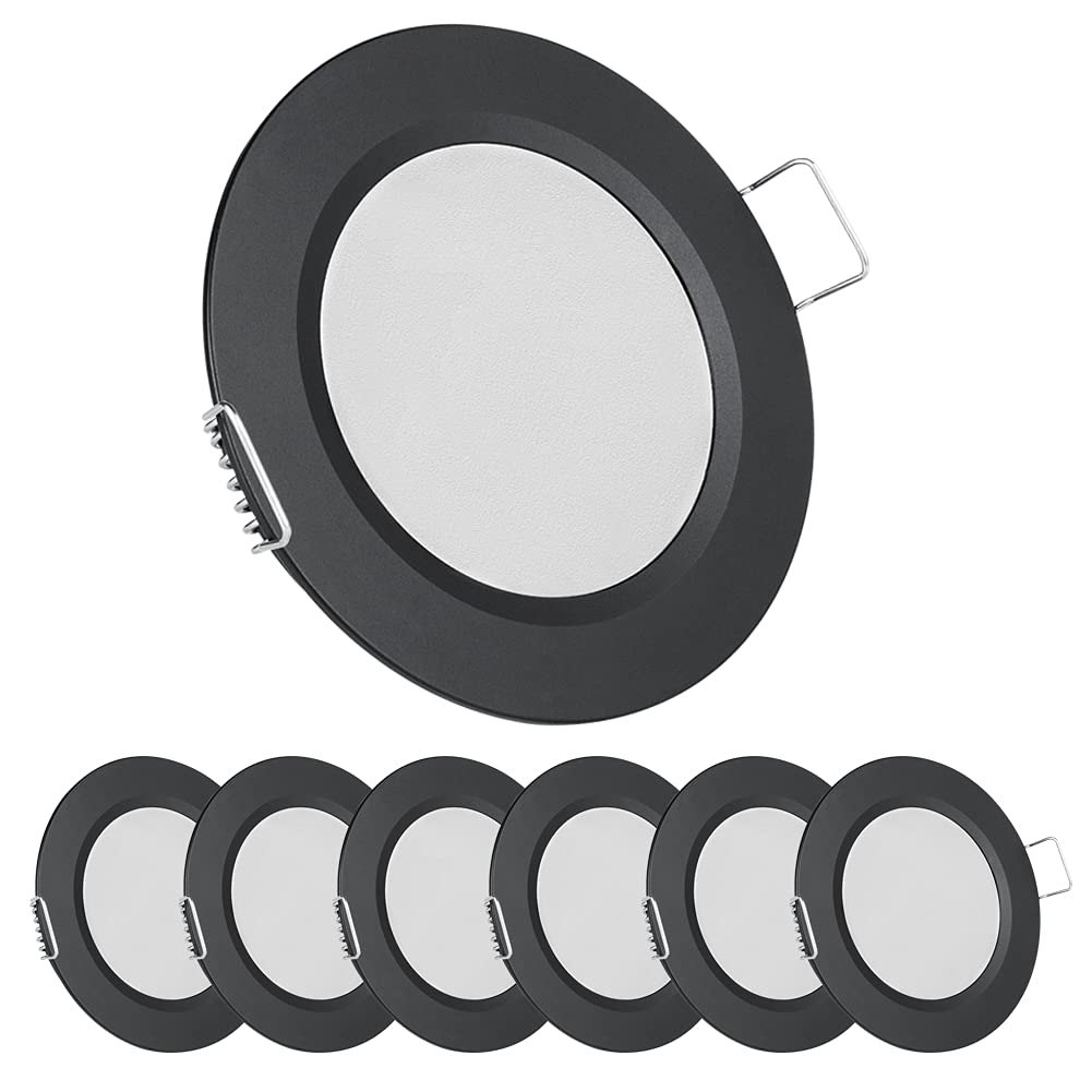 acegoo 12V LED Campervan Recessed Mount Ceiling Light, 2.5W 6 Pack CRI 93 Caravan Boat Downl