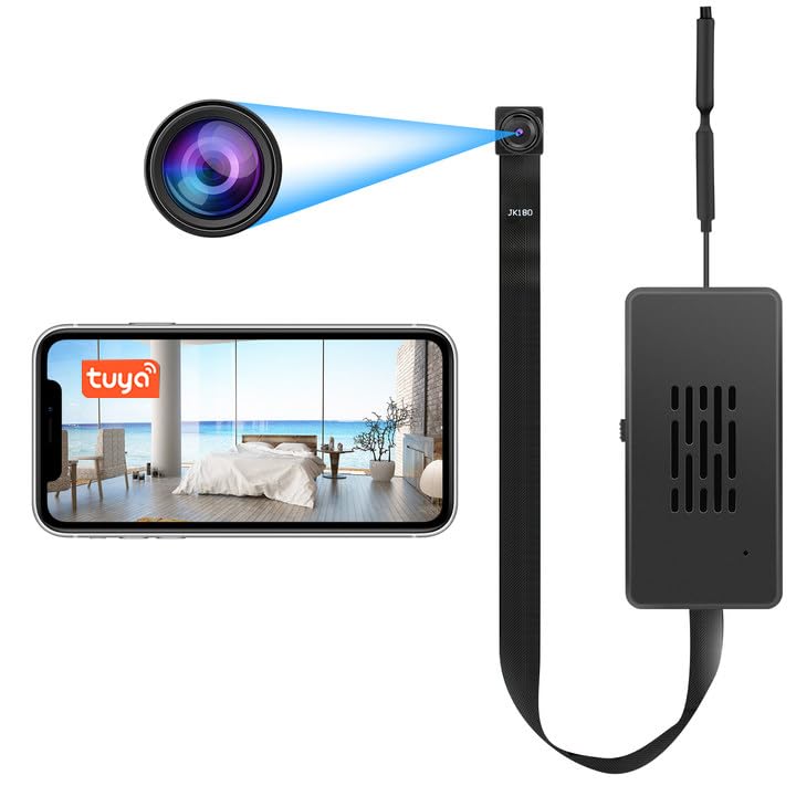 QZT WIFI Mini Wireless Camera, Rechargeable 4K 1080P Tuya Smart App 2.4Ghz Compatible Wide A