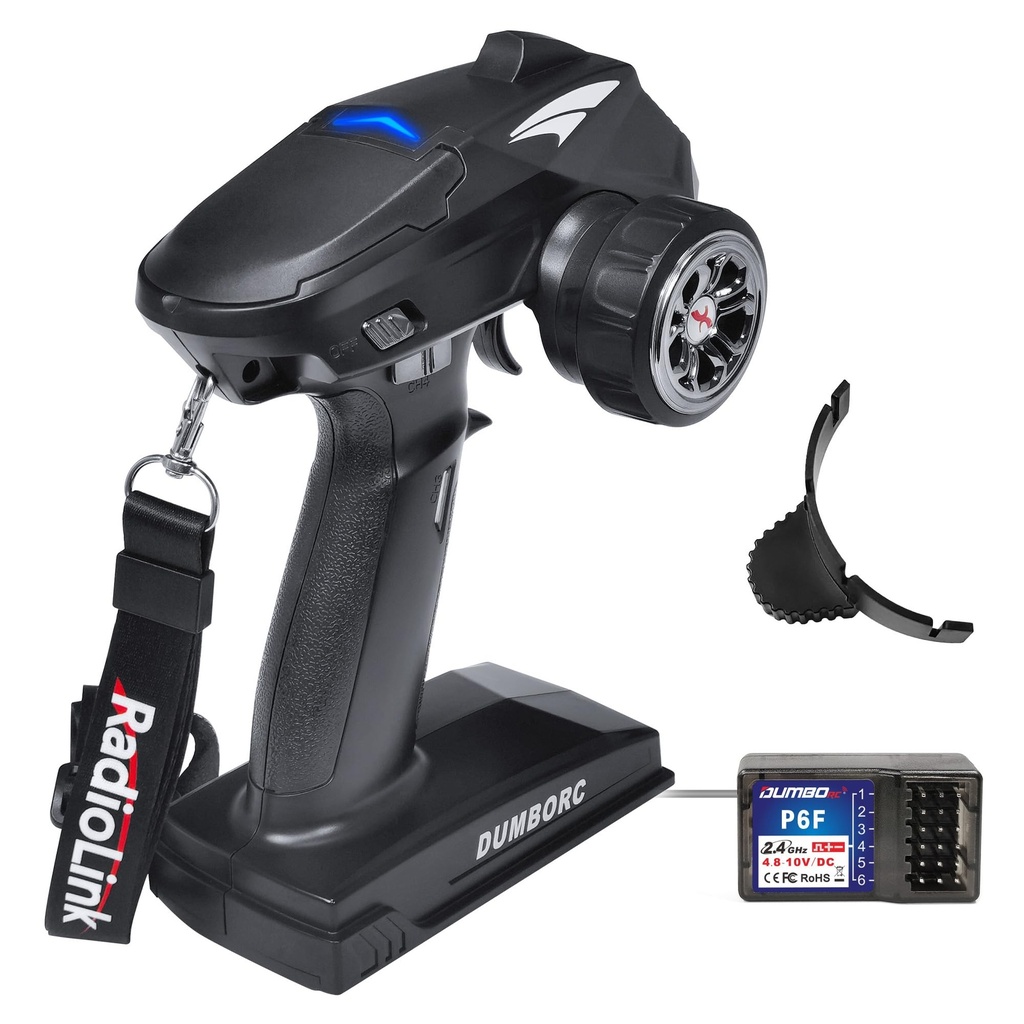 DUMBORC X4 2.4GHz 4-Channel RC Radio Transmitter and Receiver P6F with Fail-Safe & Low Voltage