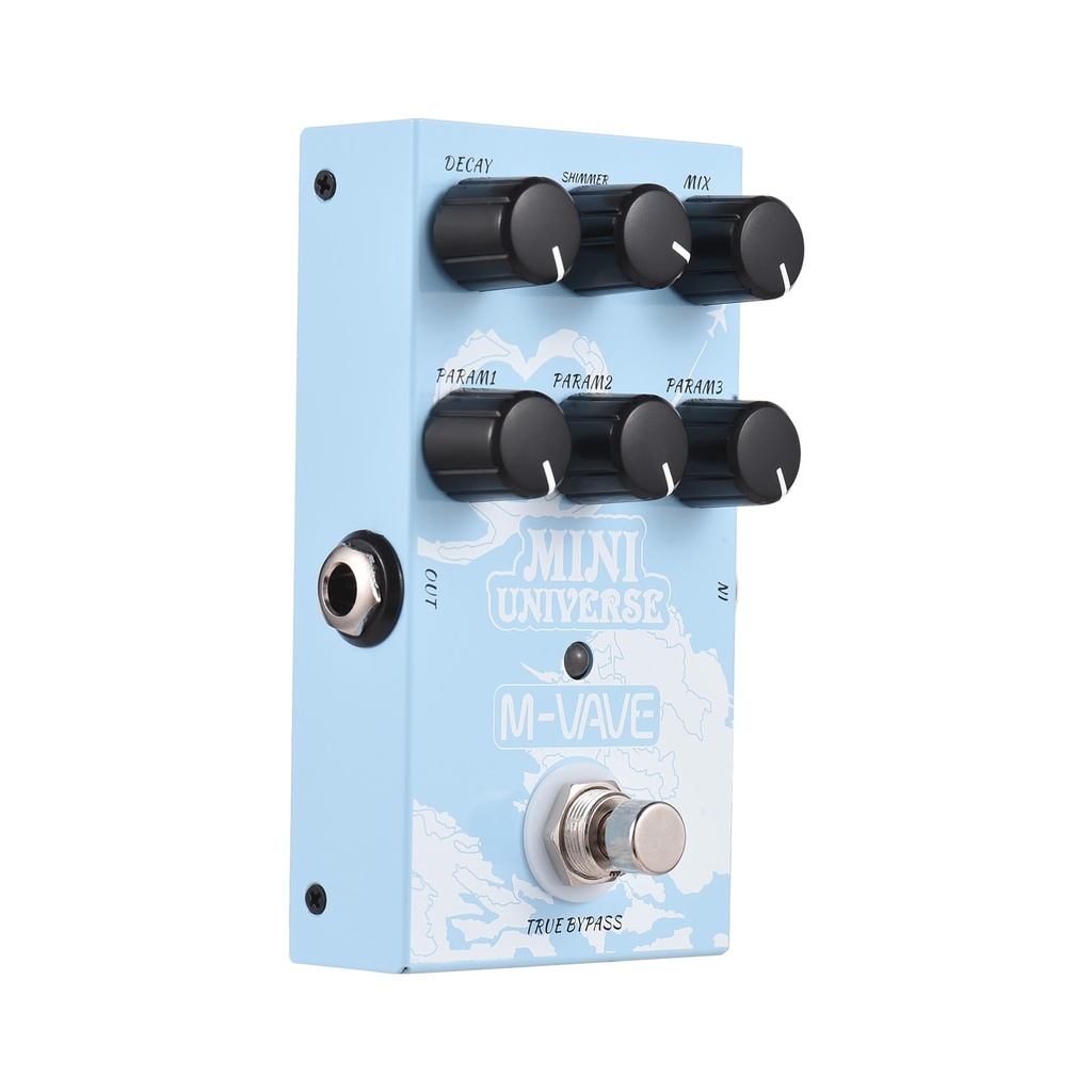 Sunydog Reverb Guitar Pedal - True bypass Reverb Pedal with 9 Mode reverb selection knob 
