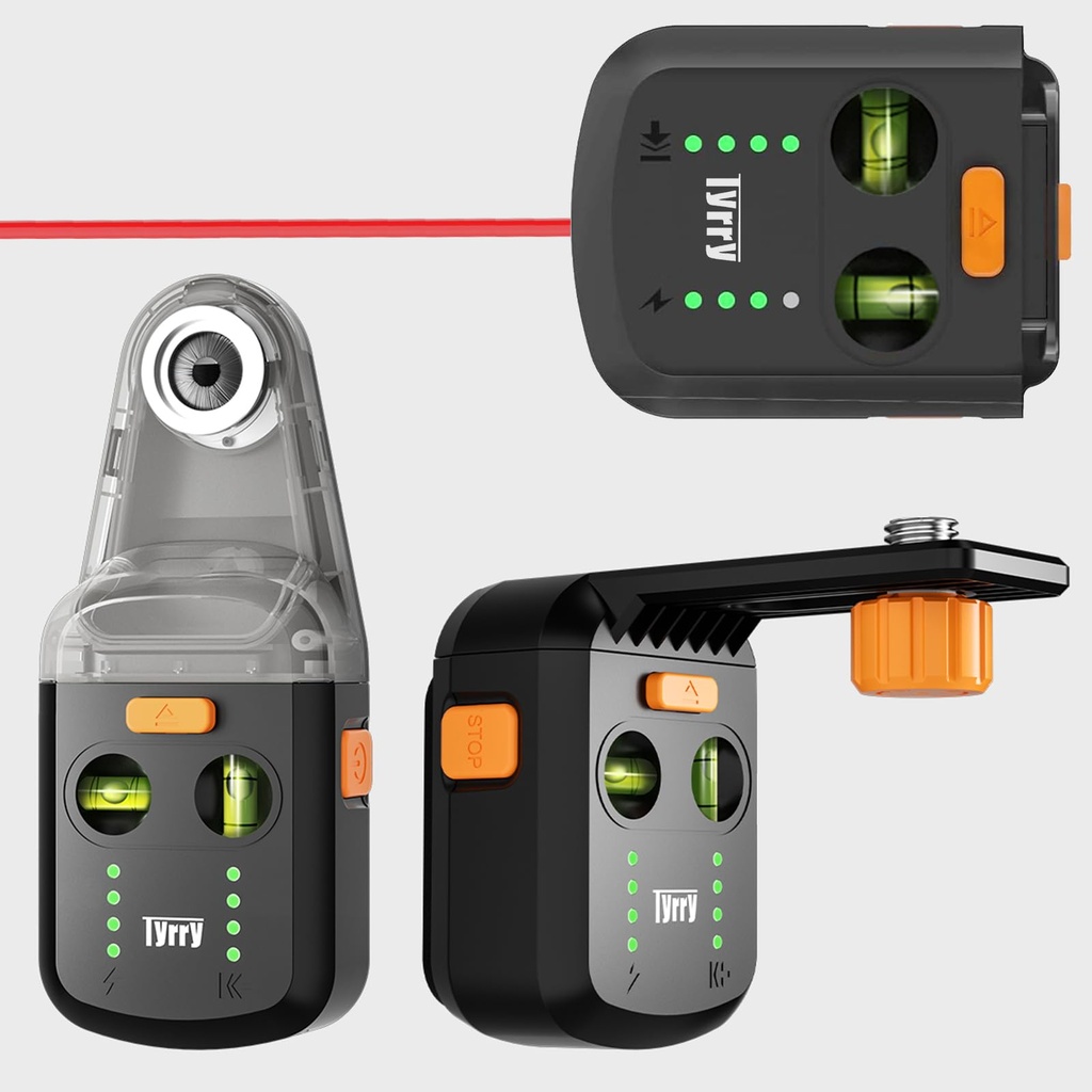 Tyrry 4-in-1 Laser Level for Picture Hanging with Line Laser, Drill Dust Collector, Wall Level
