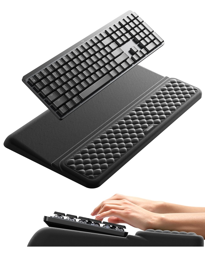 VAYDEER Ergonomic Keyboard Wrist Rest and Mouse Mat Wrist Support 2-in-1 Keyboard Riser
