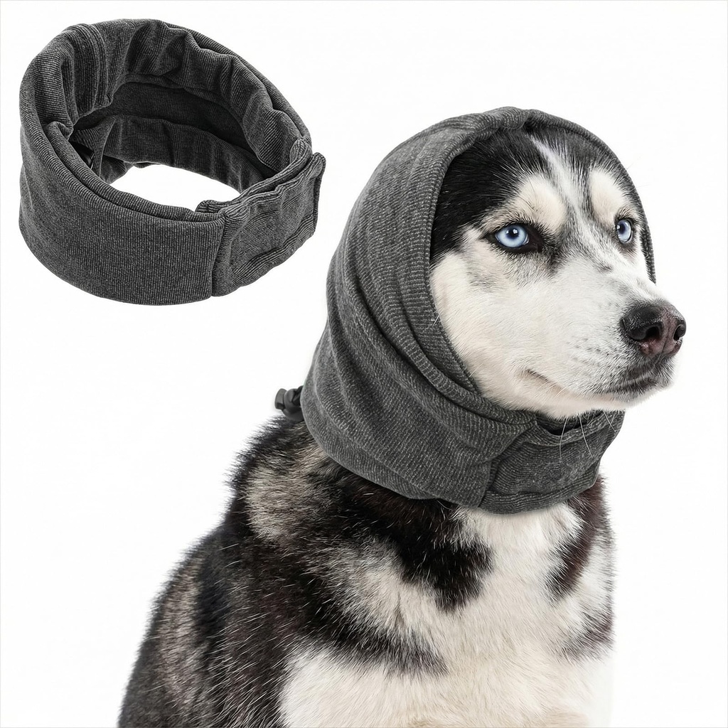 Dog Ear Muffs, Adjustable Dog Ear Cover, Breathable Dogs Ears Muffs wtih Paste Buckle Dogs