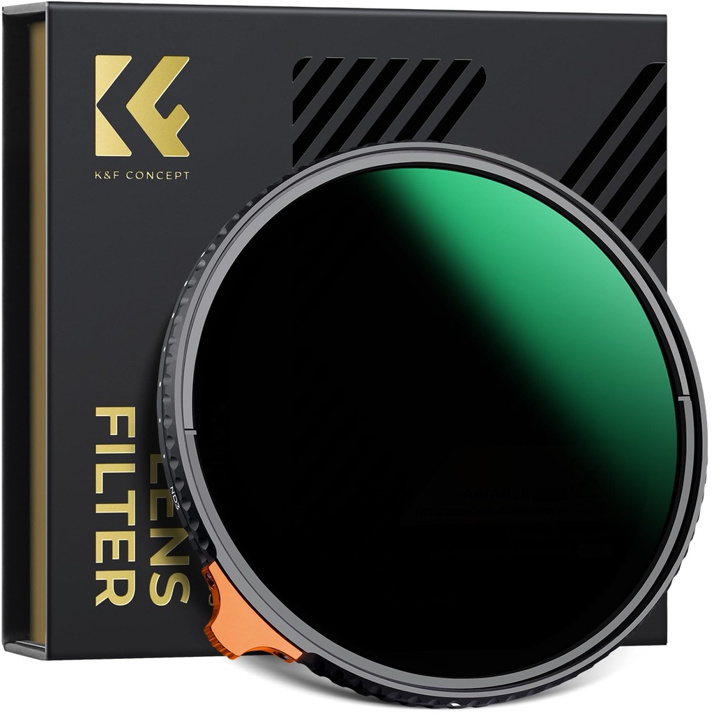 K&F CONCEPT 77mm Variable ND Filter ND3-ND1000 (1.5-10 Stops), 28-Layer Coatings HD Optical