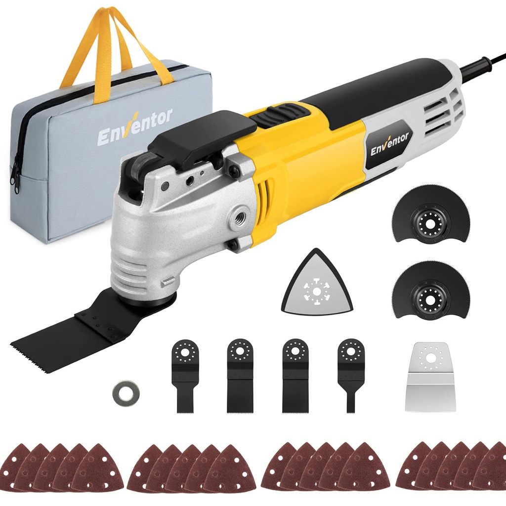 Enventor Oscillating Multi Tools, 300W 15000-22000 OPM Electric Corded Multi Tool, 6 Variabl