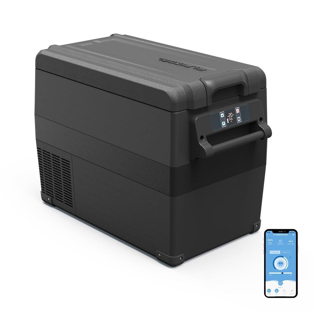 Alpicool NCF45 45L Compressor Car Refrigerator, Portable Camping Fridge DC 12v Freezer for