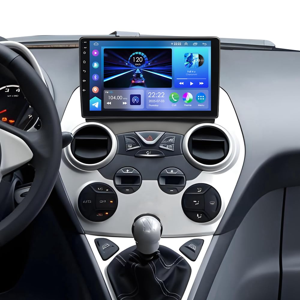 4G+64G Android 14 Car Stereo Radio for Ford Ka 2008-2014 w/Wireless Carplay & Android Auto 9