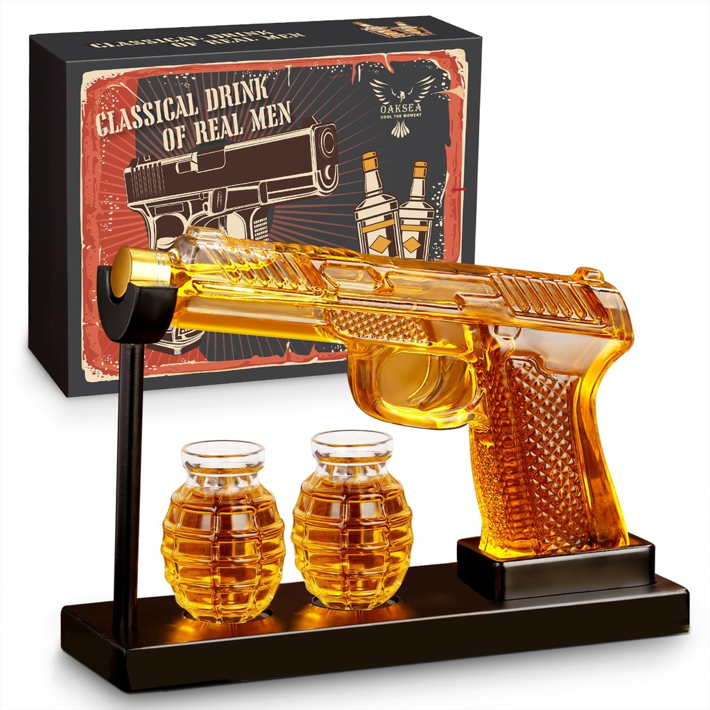 Oaksea Whisky Gifts for Men, Whisky Decanter with Shot Glasses, Whiskey Mens Gifts, Whiskey