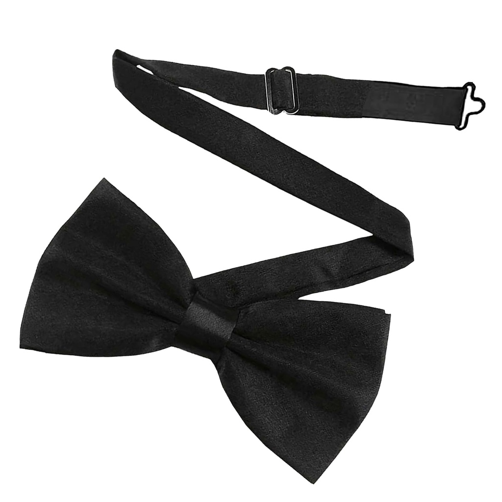 Men's Pre-Tied Bow Tie,Adjustable Bowtie,Solid Colour Paisley Bowtie,Black Bow Tie for Men,