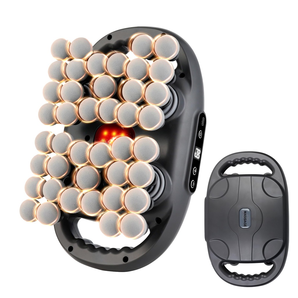 42 Heads Massage Gun Rechargeable Handheld Muscle Massage Gun with 9 Modes & 9 Levels, LCD 