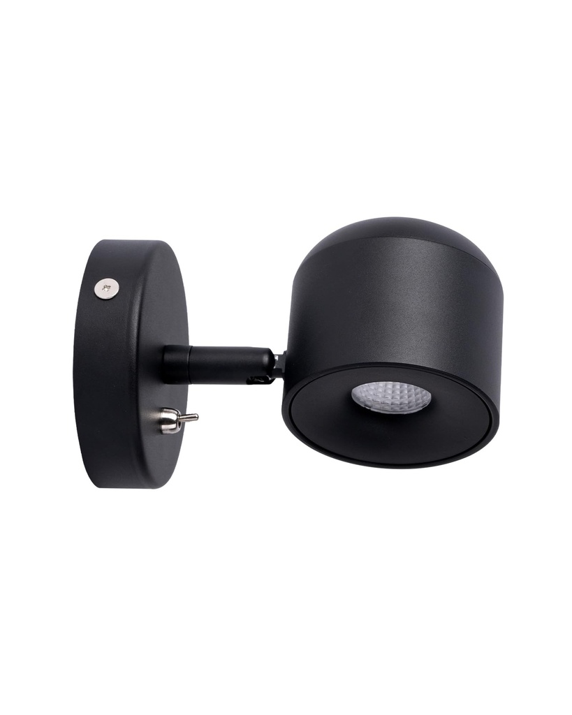 Aisilan 7W LED Wall Light Hardwired, Adjustable Black Wall Lights with 350Ã‚Â° Rotation & 90